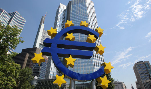 Здание Европейского центрального банка во Франкфурте Германия
